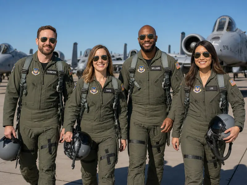 Air Force Fighter Pilot AI photo booth effect — Group rendering