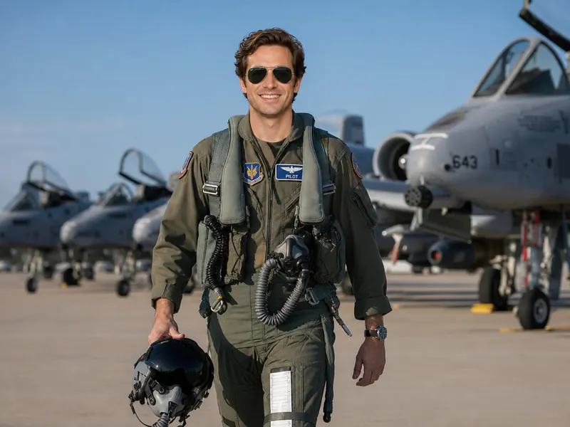 Air Force Fighter Pilot AI photo booth effect — Solo rendering