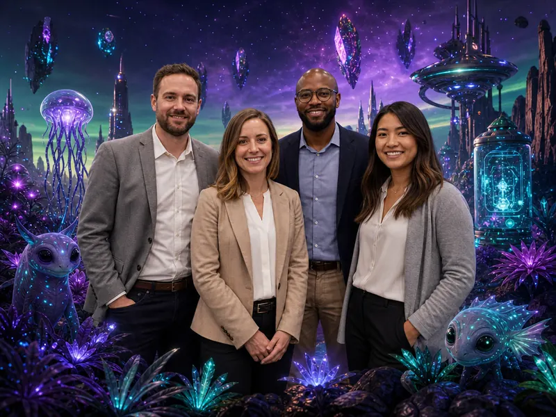Alien Planet AI photo booth effect — Group rendering