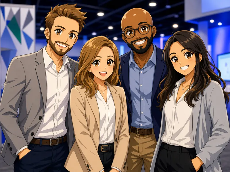 Anime Style AI photo booth effect — Group rendering