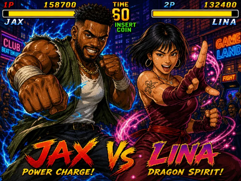 Arcade Brawler AI photo booth effect