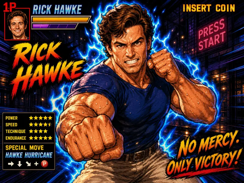 Arcade Brawler AI photo booth effect — Solo rendering