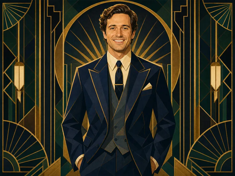 Art Deco Style AI photo booth effect — Solo rendering