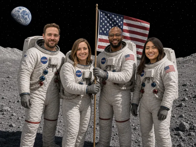 Astronaut on the Moon — group