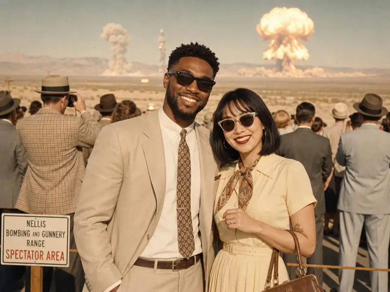 Atomic Bomb Test 1950s AI photo booth effect