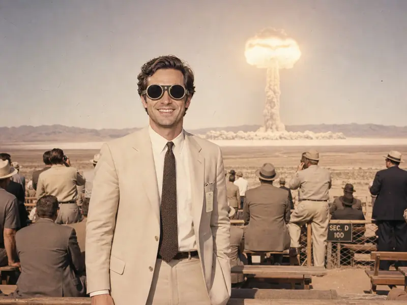 Atomic Bomb Test 1950s AI photo booth effect — Solo rendering
