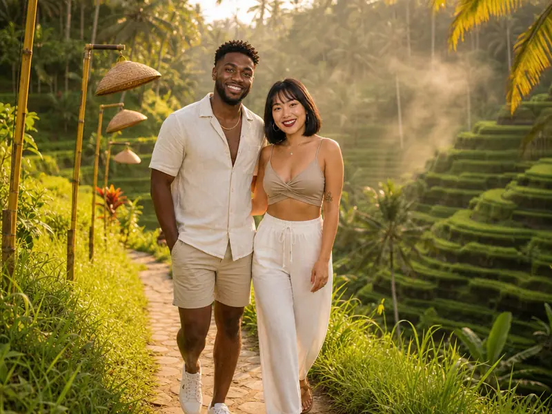 Bali Rice Terraces AI photo booth effect