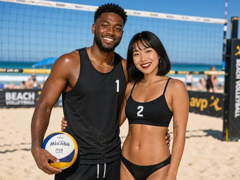 Beach Volleyball AI photo booth effect