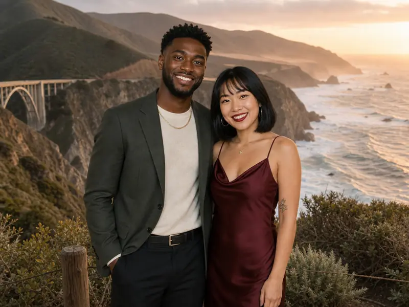 Big Sur Coastal Cliffs California AI photo booth effect