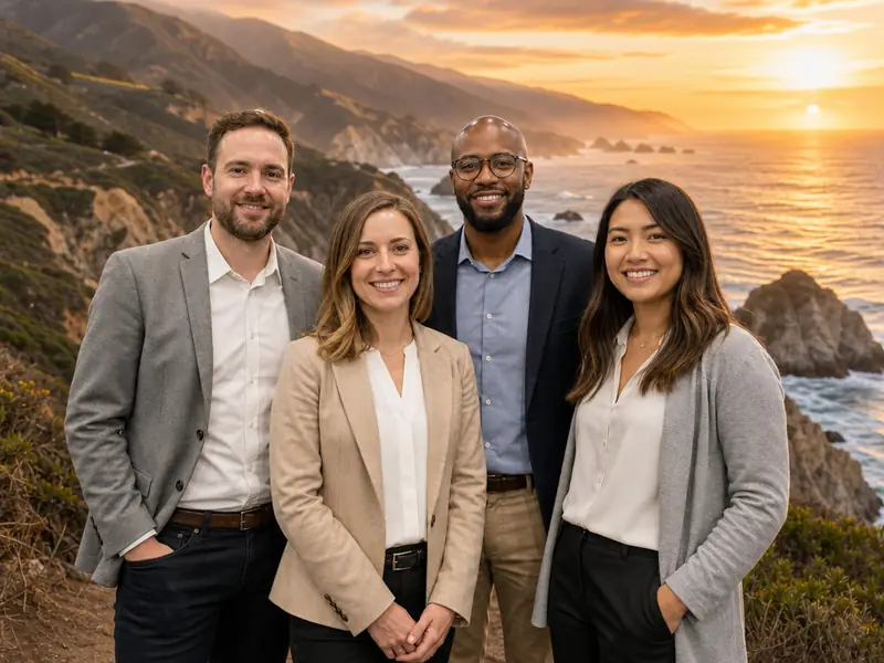 Big Sur Coastal Cliffs California AI photo booth effect — Group rendering
