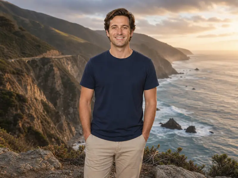Big Sur Coastal Cliffs California AI photo booth effect — Solo rendering