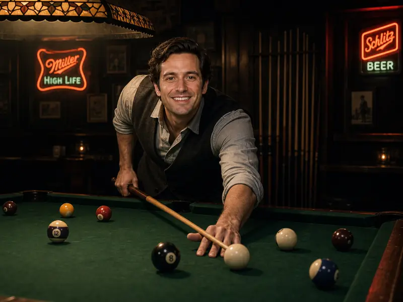 Billiards Pool Hall AI photo booth effect — Solo rendering