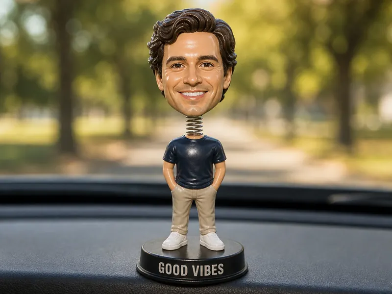 Bobblehead AI photo booth effect — Solo rendering