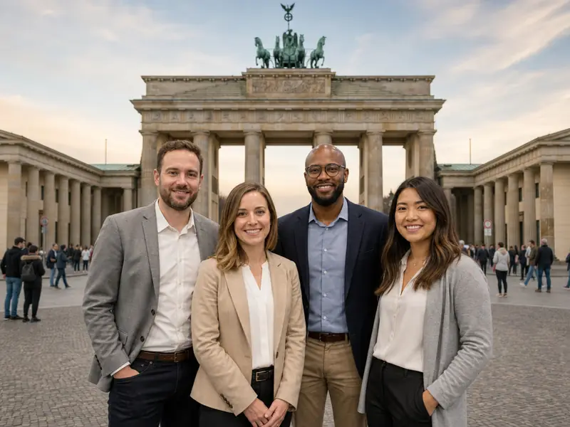 Brandenburg Gate Berlin AI photo booth effect — Group rendering