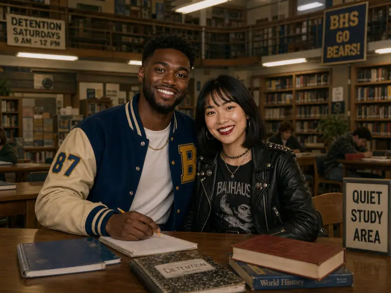 Breakfast Club Library AI photo booth effect