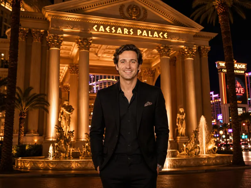 Caesars Palace Columns AI photo booth effect — Solo rendering