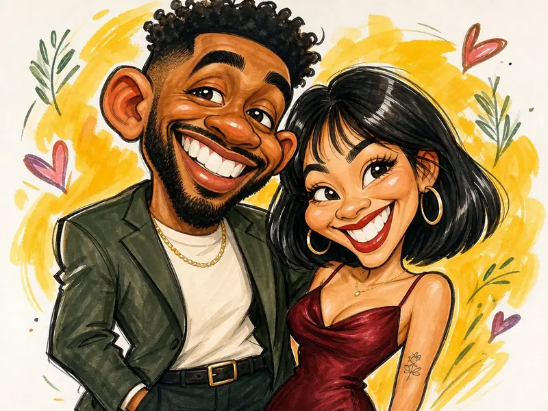 Caricature Artist Drawing AI photo booth effect
