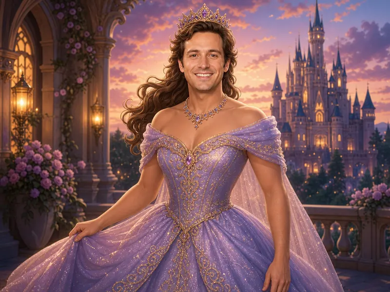 Cartoon Princess AI photo booth effect — Solo rendering