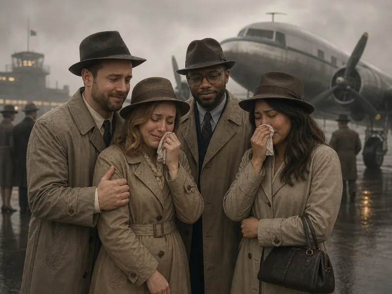 Casablanca Airport Farewell — group