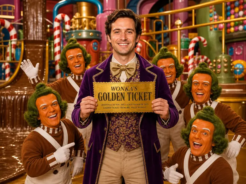 Charlie and the Chocolate Factory AI photo booth effect — Solo rendering