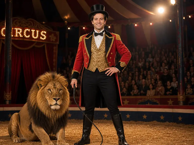 Circus Lion Tamer AI photo booth effect — Solo rendering