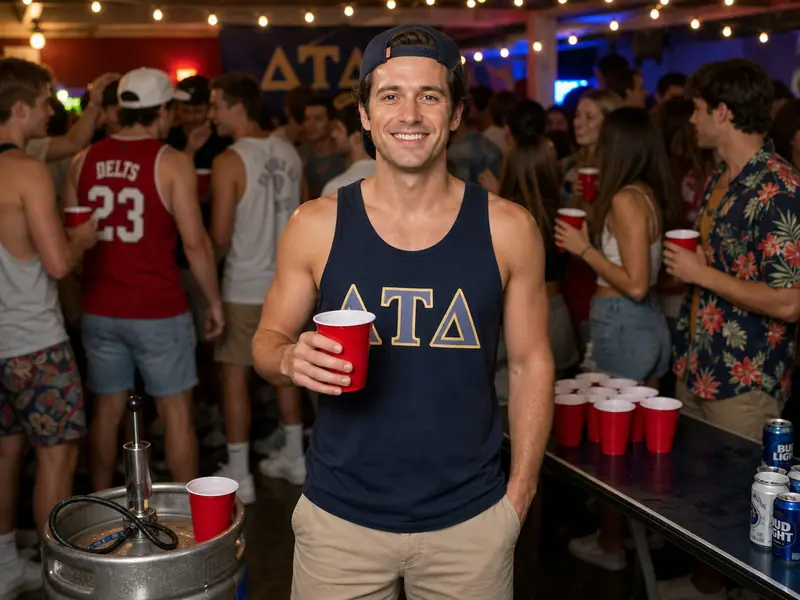 College Frat Kegger AI photo booth effect — Solo rendering