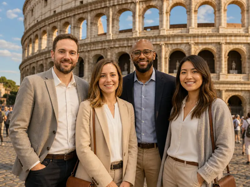 Colosseum Rome AI photo booth effect — Group rendering