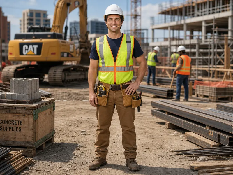 Construction Worker AI photo booth effect — Solo rendering