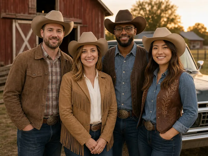 Country Western AI photo booth effect — Group rendering
