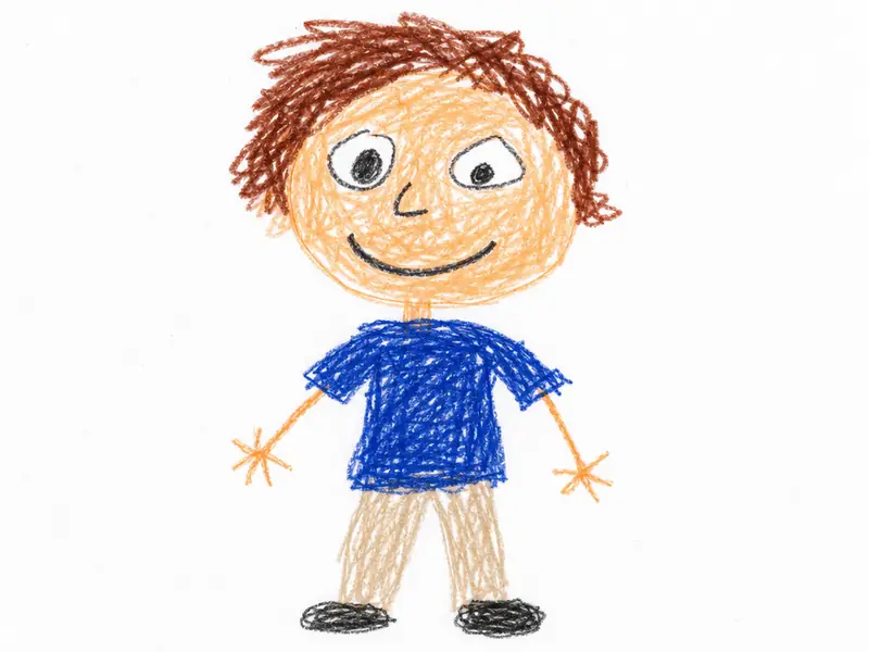Crayon Child Drawing AI photo booth effect — Solo rendering