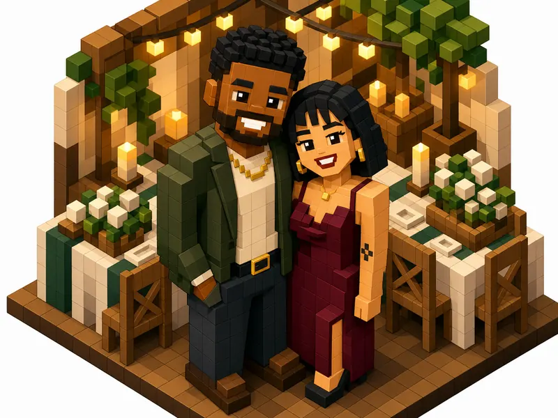 Cube Art Isometric AI photo booth effect