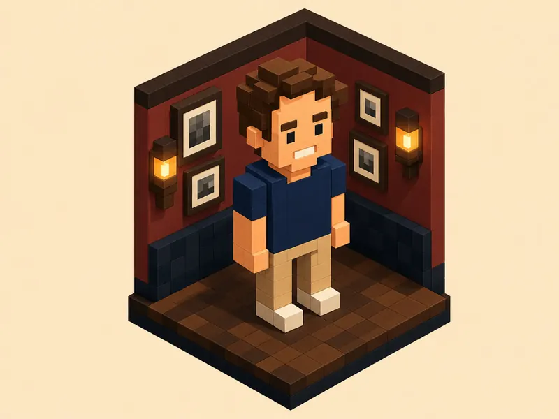 Cube Art Isometric AI photo booth effect — Solo rendering
