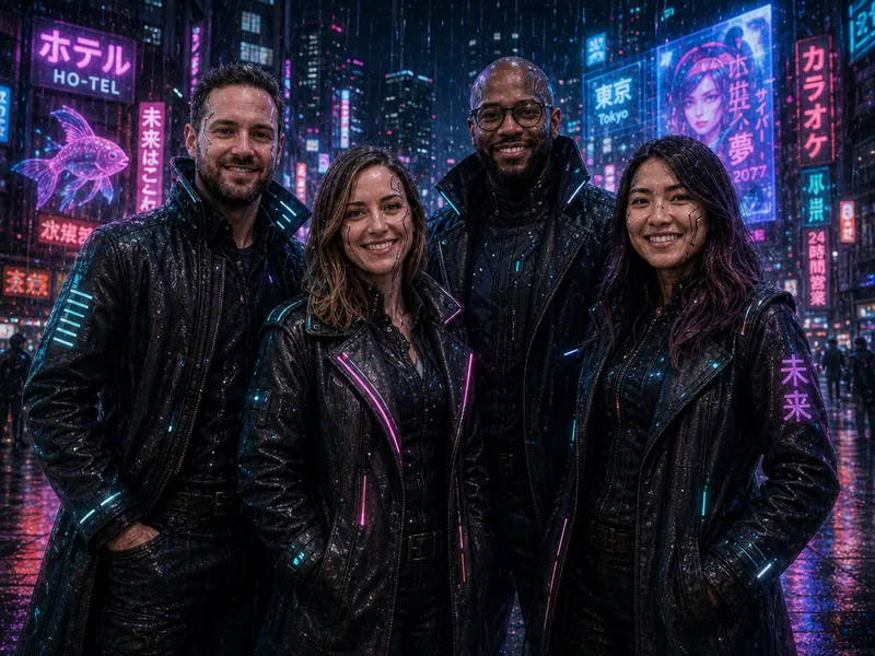 Cyberpunk Neon Street — group