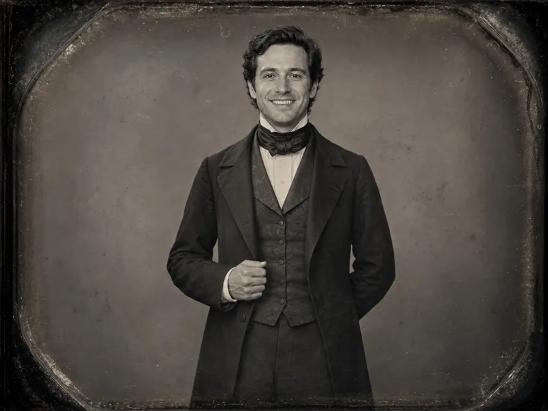 Daguerreotype Portrait AI photo booth effect — Solo rendering