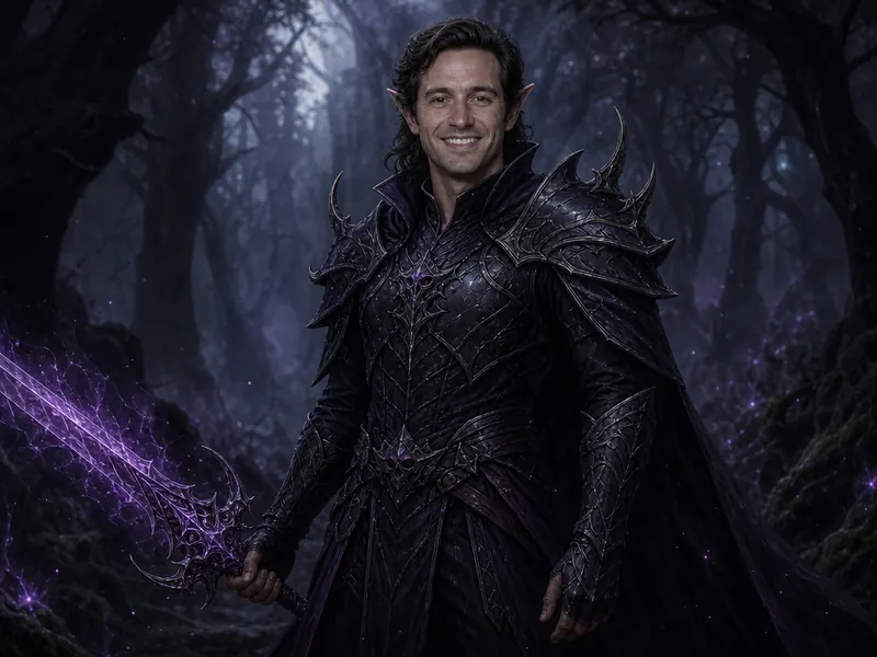 Dark Elf Warrior AI photo booth effect — Solo rendering