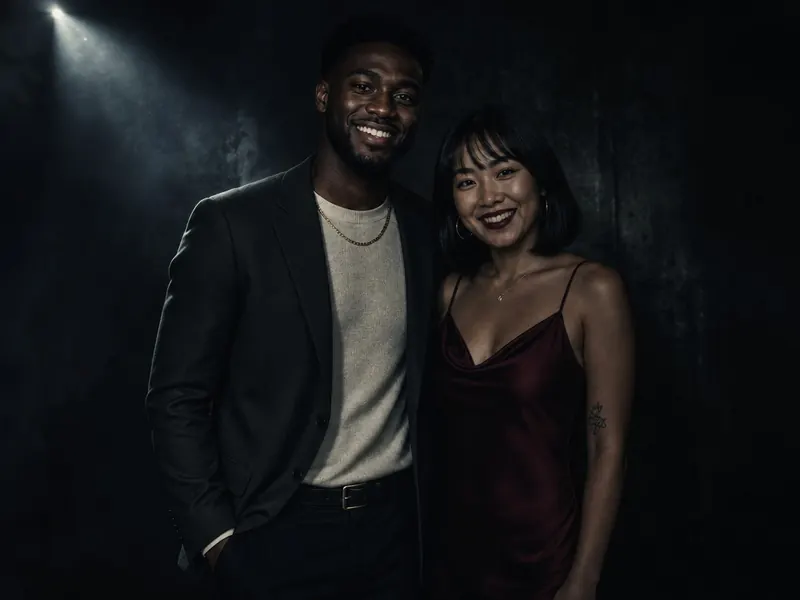 Dark Moody AI photo booth effect