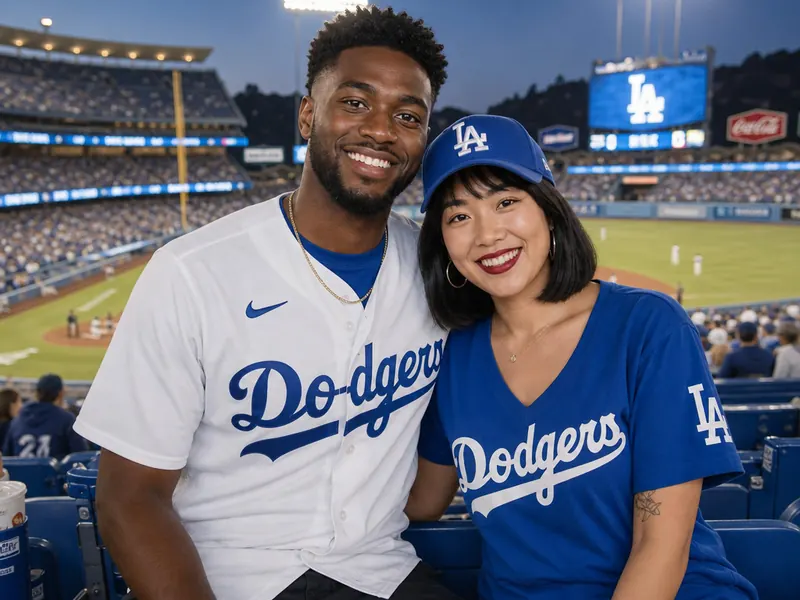 Dodgers Game AI photo booth effect