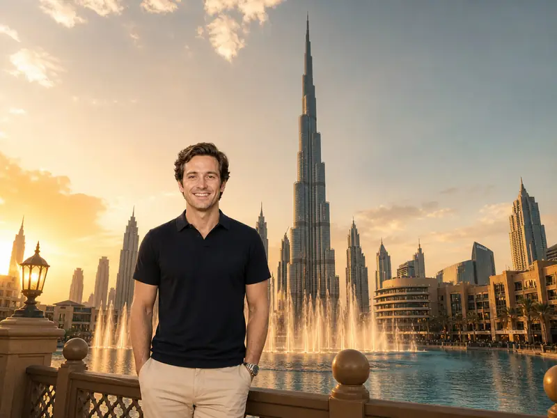 Dubai Burj Khalifa AI photo booth effect — Solo rendering