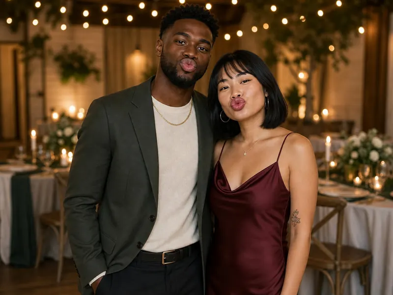 Duck Lips Lip Filler AI photo booth effect — Couple rendering