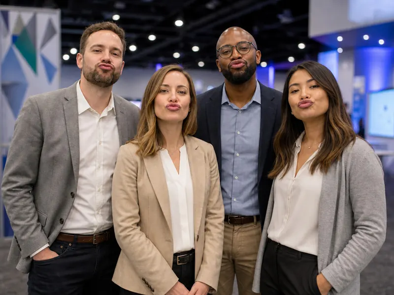 Duck Lips Lip Filler AI photo booth effect — Group rendering