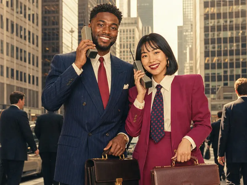 Early 1980s Business Person AI photo booth effect
