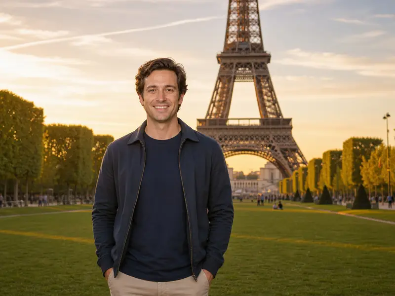Eiffel Tower Paris AI photo booth effect — Solo rendering