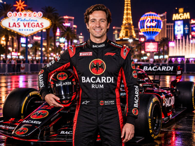 Bacardi F1 Driver On The Strip AI photo booth effect: Solo rendering