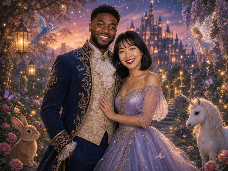 Fairytale Enchanted AI photo booth effect — Couple rendering