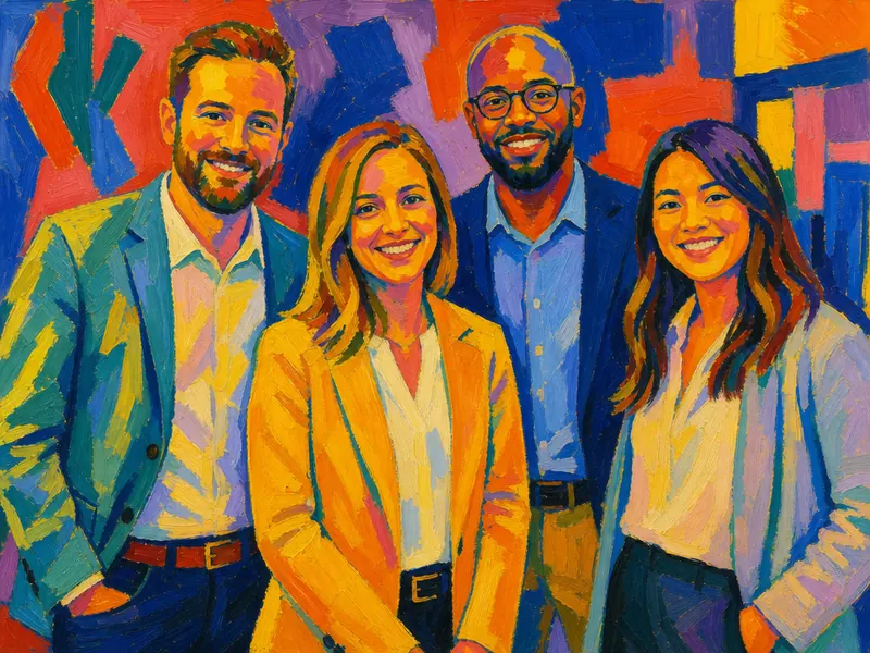 Fauvism Bold Color AI photo booth effect — Group rendering