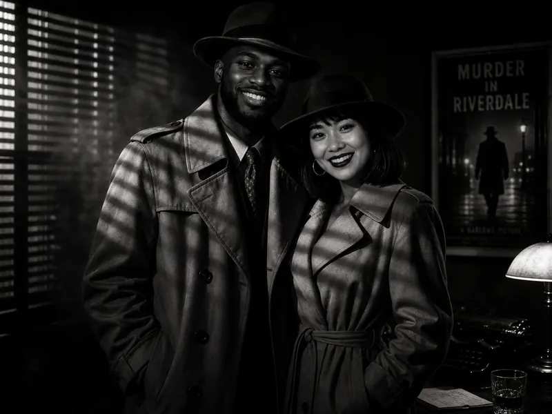 Film Noir Detective AI photo booth effect