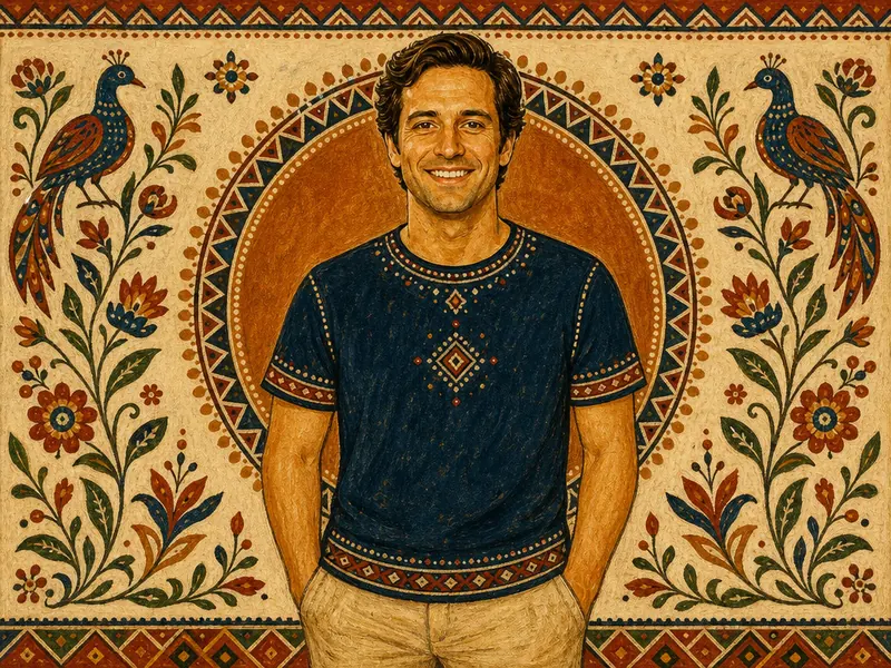 Folk Art Traditional AI photo booth effect — Solo rendering