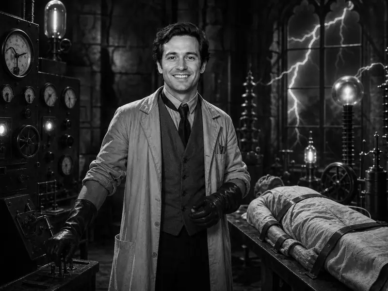 Frankenstein Laboratory AI photo booth effect — Solo rendering