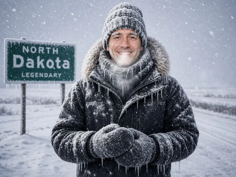 Freezing Cold North Dakota AI photo booth effect — Solo rendering