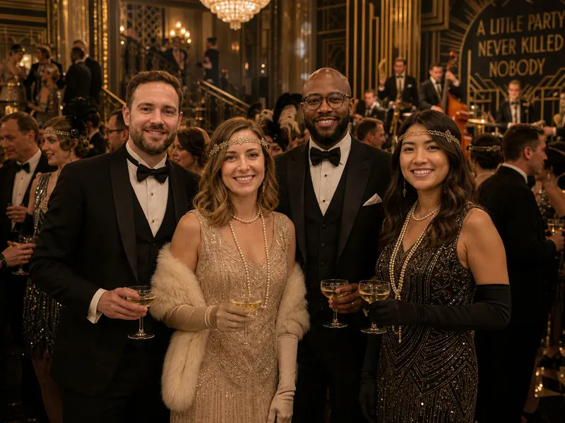 Gatsby 1920s Party — group